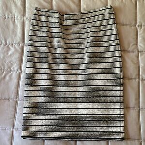 Loft striped pencil skirt